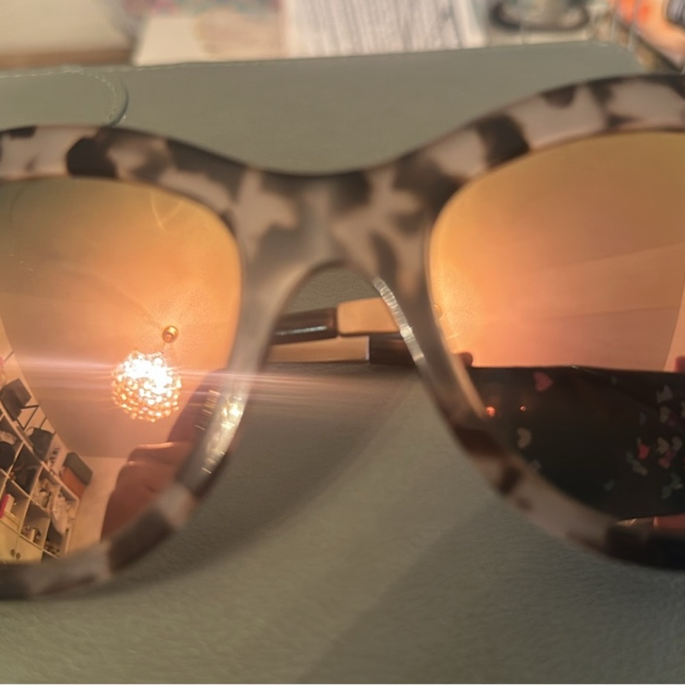 Versace Brown and Gold Sunglasses with Tortoiseshell Frame